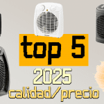 Top 5 mejores calefactores eléctricos para el invierno: opciones portátiles, silenciosas y de bajo consumo para calentar tu hogar.