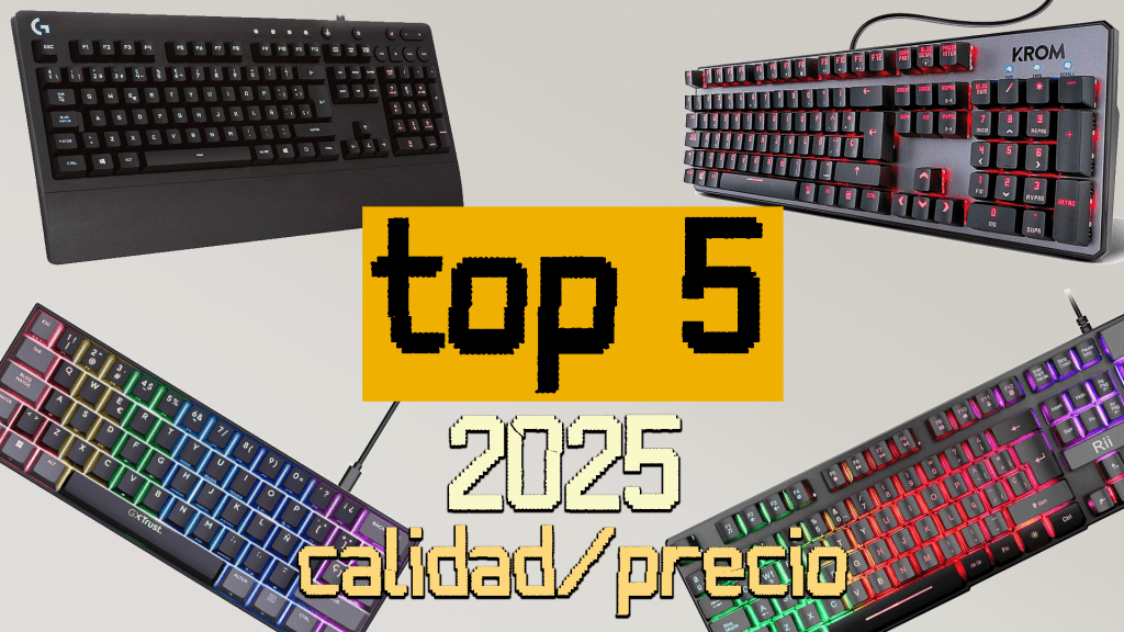 Imagen destacada del artículo sobre el TOP 5 teclados gaming calidad precio 2025, mostrando las mejores opciones para gamers en diseño y rendimiento.