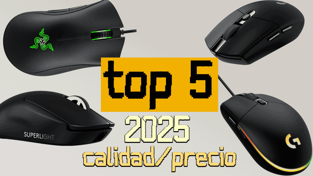 Imagen principal del artículo sobre los mejores ratones gaming calidad precio del año, destacando opciones económicas y de alto rendimiento para gamers.