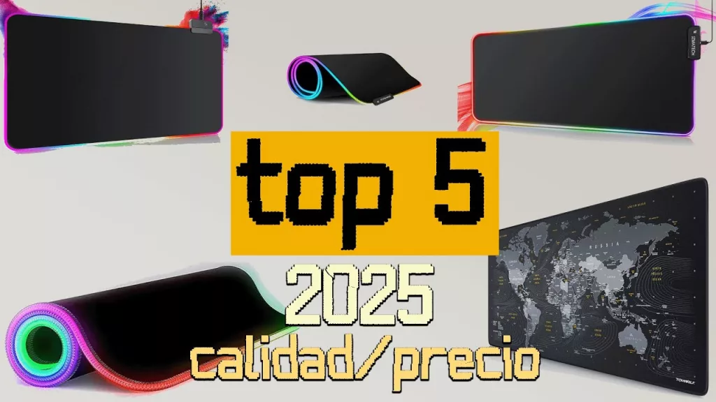 Imagen de las mejores alfombrillas gaming 2025 con diseños modernos y funcionales ideales para gamers.