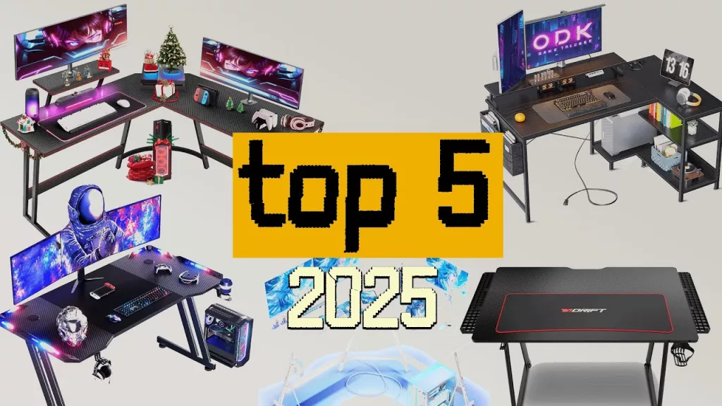 Mejores mesas gaming 2025, escritorios gaming destacados para mejorar tu setup con diseño, calidad y funcionalidad.