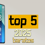 Imagen de los mejores móviles baratos Xiaomi 2025, destacando cinco modelos con características como cámaras avanzadas, pantallas inmersivas y precios accesibles.