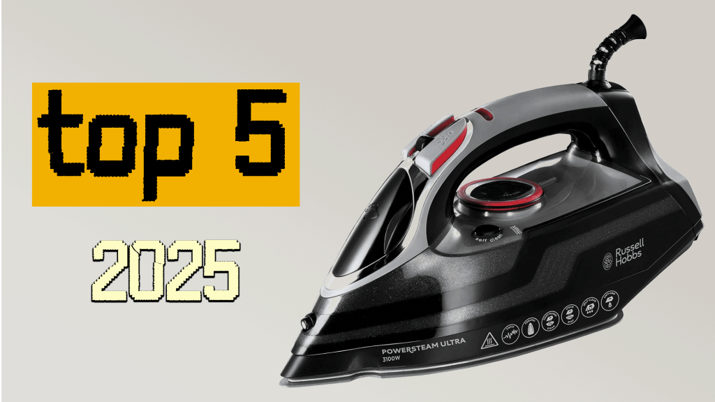 Imagen con las mejores planchas 2025, opciones de vapor e inalámbricas para eliminar arrugas fácilmente y dejar tu ropa impecable.