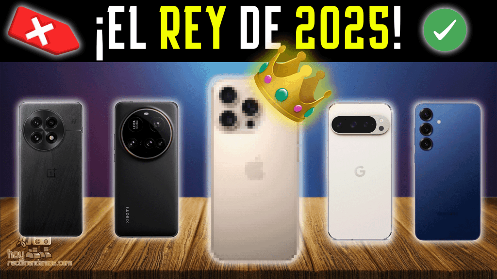 Imagen que muestra Los 5 Mejores Smartphones de 2025, destacando diseño, cámaras avanzadas y tecnología de última generación.